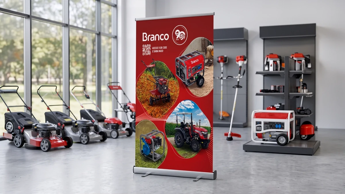 Peça de material gráfico para o cliente Branco